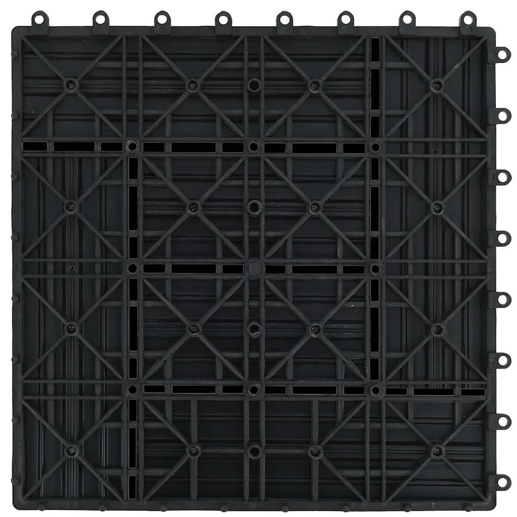 vidaXL Πλακάκια Deck 22 τεμ. Μαύρα 30 x 30 εκ. 2 μ² από WPC