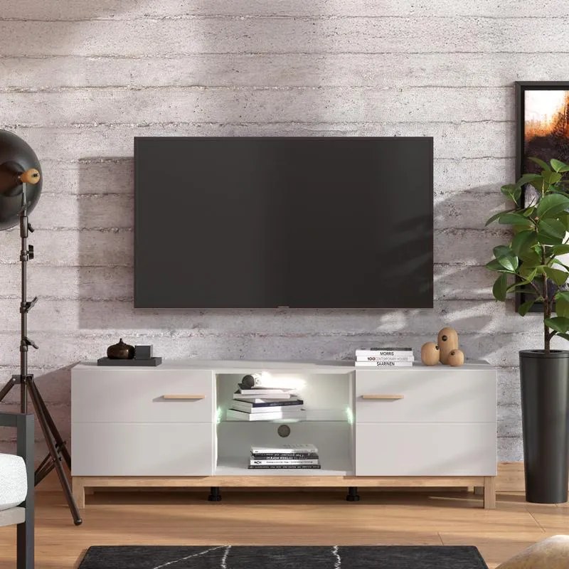 Έπιπλο τηλεόρασης ESSEX 154 3K2V Cashmere 154x42x51εκ 154x42x51 εκ.