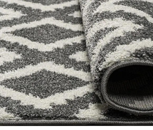 Beauty Home Χαλί Vibe Art 9576 133x190 Grey White Γκρι Λευκό