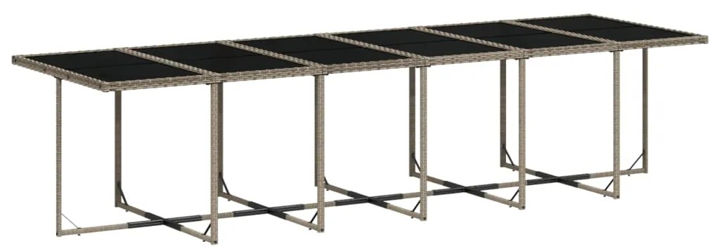 vidaXL Σετ Τραπεζαρίας Κήπου 17 τεμ. Γκρι από Συνθ. Ρατάν με Μαξιλάρια