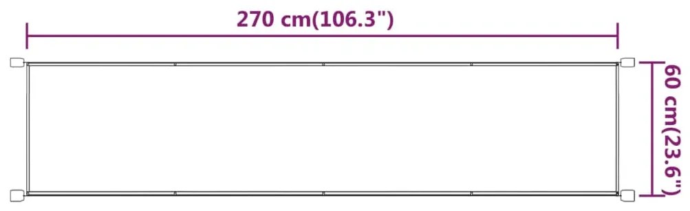 vidaXL Τέντα Κάθετη Taupe 60 x 270 εκ. από Ύφασμα Oxford