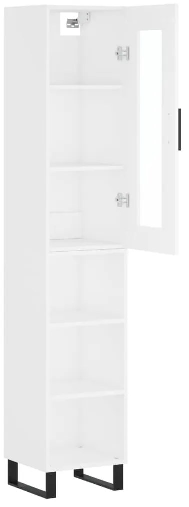 vidaXL Ντουλάπι Λευκό 34,5 x 34 x 180 εκ. από Επεξεργασμένο Ξύλο