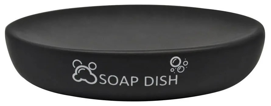 Σαπουνοθήκη Σχέδιο Σαπούνι Μαύρο Κεραμικό 13x9x3cm Ankor