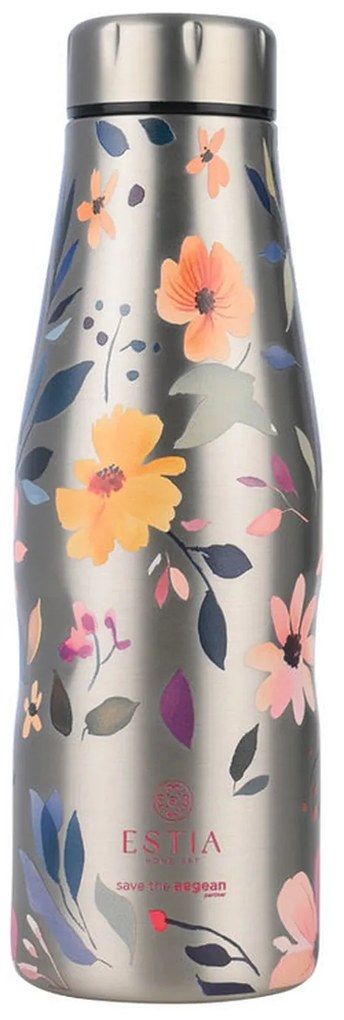 Θερμός Travel Flask Save The Aegean Silver Botanic 500ml Estia 01-31633