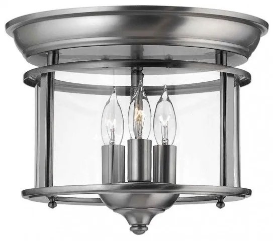 Πλαφονιέρα Φωτιστικό Οροφής 3xE14 Gentry Elstead Lighting HK-GENTRY-F-PW Ασημί