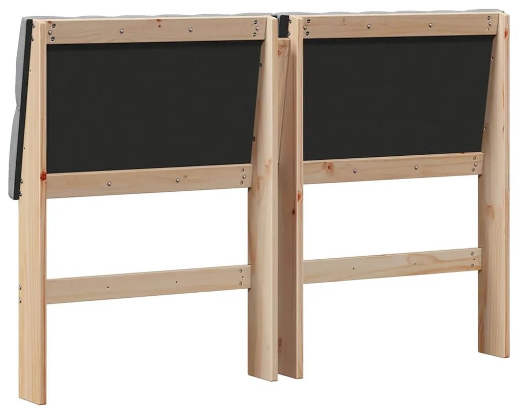 vidaXL Ταπετσαρισμένο κεφαλάρι Ανοιχτό γκρι 160 cm