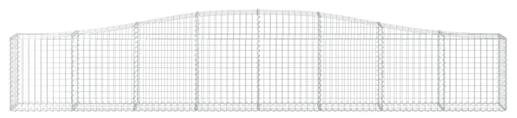 vidaXL Συρματοκιβώτια Τοξωτά 3 τεμ. 400x30x60/80 εκ. Γαλβαν. Ατσάλι