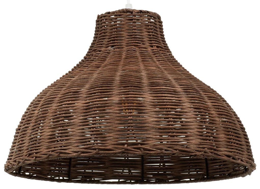 00725 GloboStar® GLOBOSTAR® MAYOTTE 00725 Boho Κρεμαστό Φωτιστικό Οροφής με Ντουί 1 x E27 AC 220-240V IP20 - Καφέ - Μ40 x Π40 x Υ28cm