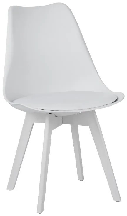 Καρέκλα Gaston I PP-PU σε λευκή απόχρωση 48.5x53.5x81.5εκ. 48.5x53.5x81.5 εκ.