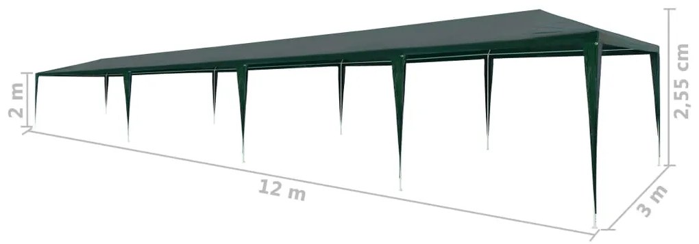 Τέντα Εκδηλώσεων Πράσινη 3 x 12 μ. από Πολυαιθυλένιο - Πράσινο