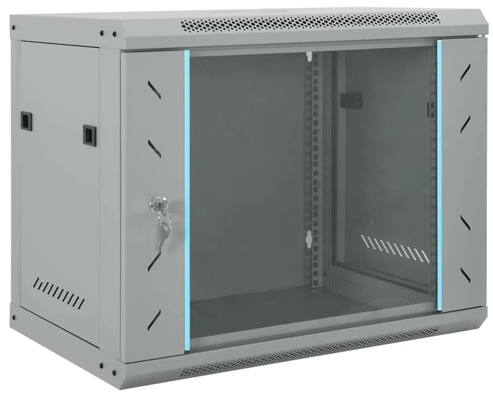 vidaXL Ντουλάπα δικτύου με αποθήκευση Γκρι 60 x 45 x 50 εκ Ατσάλι