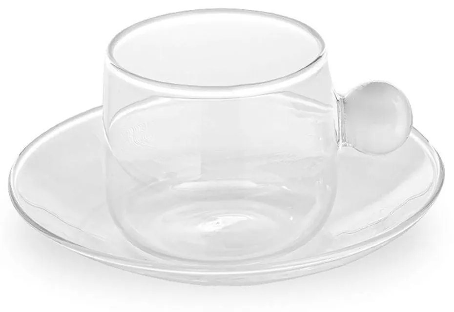 Φλυτζάνι Καφέ Bilia BA00801 120ml White-Clear Zafferano Glass