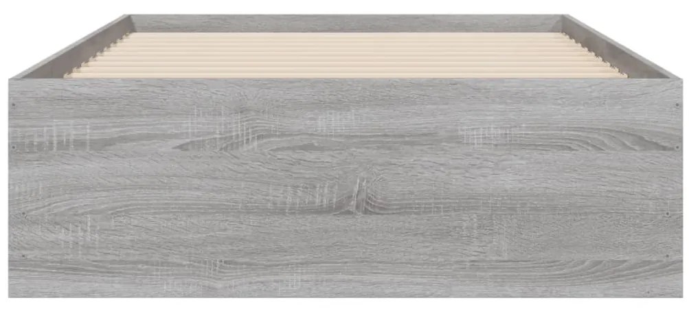 vidaXL Πλαίσιο Κρεβατιού με Συρτάρια Γκρι Sonoma 75x190 εκ. Επεξ. Ξύλο