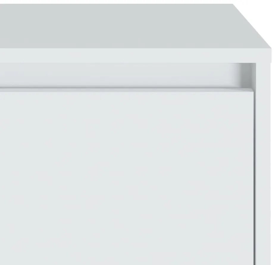 vidaXL Κομοδίνο Λευκό 45 x 34 x 44,5 εκ. από Μοριοσανίδα