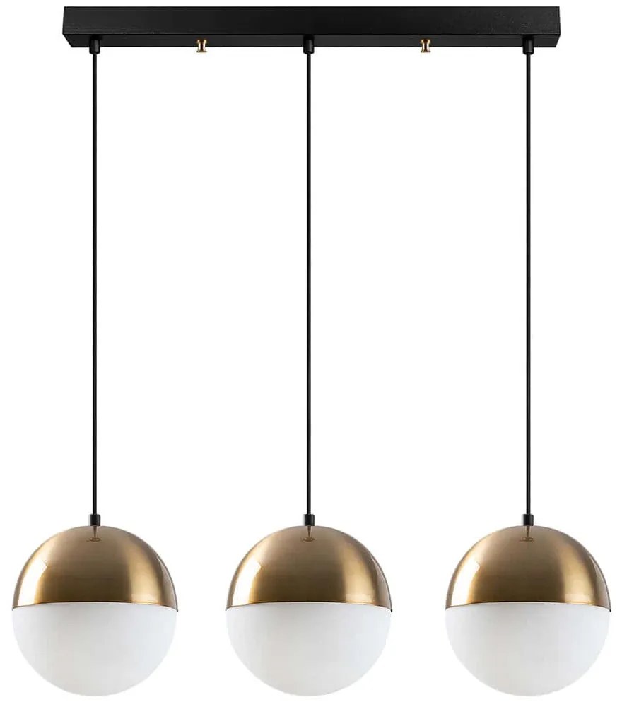 Φωτιστικό Οροφής - Ράγα Bastos 584TTM1353 70x20x111cm 3xE27 40W Gold-White Opviq