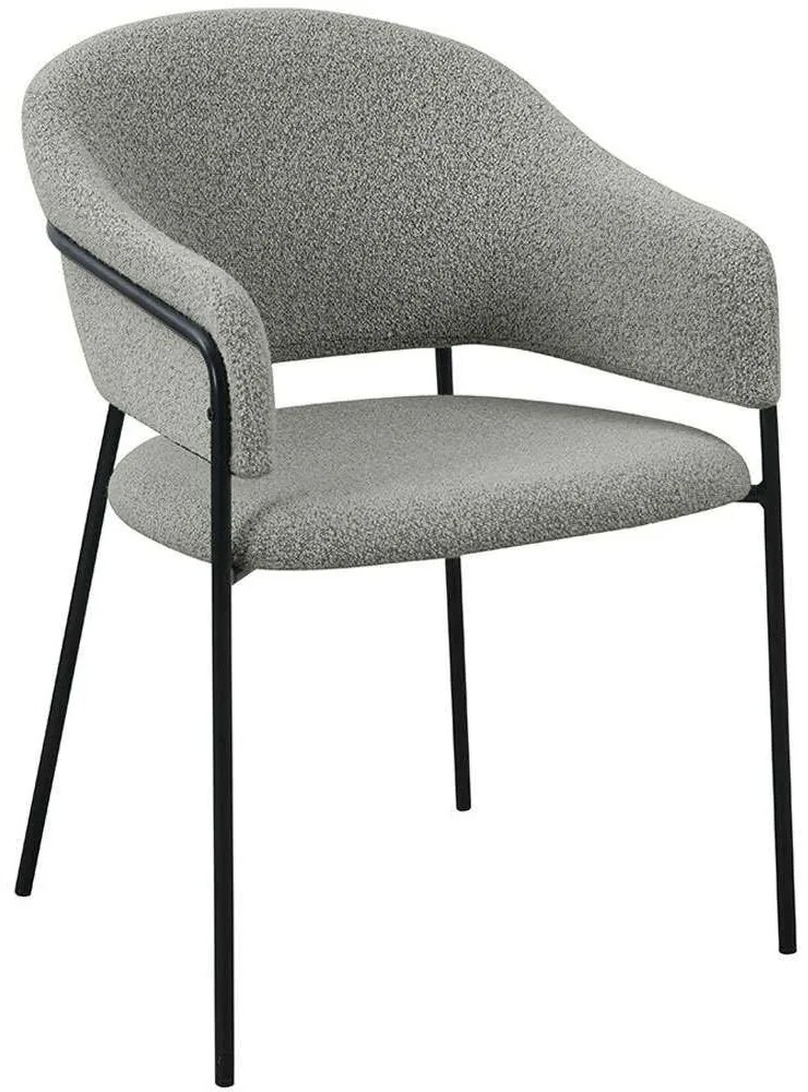Καρέκλα Connect 03-0934 57x59x82cm Grey-Black Μέταλλο,Ύφασμα