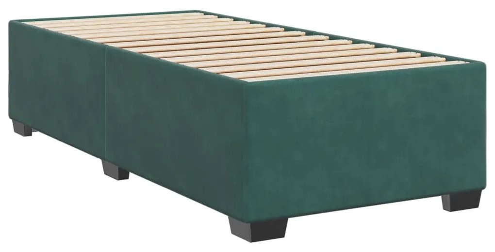 ΚΡΕΒΑΤΙ BOXSPRING ΜΕ ΣΤΡΩΜΑ ΣΚΟΥΡΟ ΠΡΑΣΙΝΟ 90X200 ΕΚ. ΒΕΛΟΥΔΙΝΟ 3293113