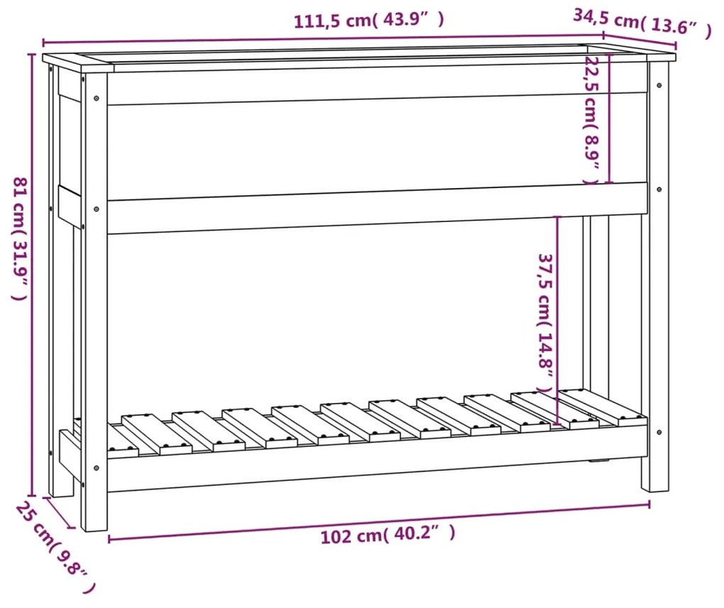 ΖΑΡΝΤΙΝΙΕΡΑ ΜΕ ΡΑΦΙ ΜΑΥΡΗ 111,5X34,5X81 ΕΚ. ΜΑΣΙΦ ΞΥΛΟ ΠΕΥΚΟΥ 823770