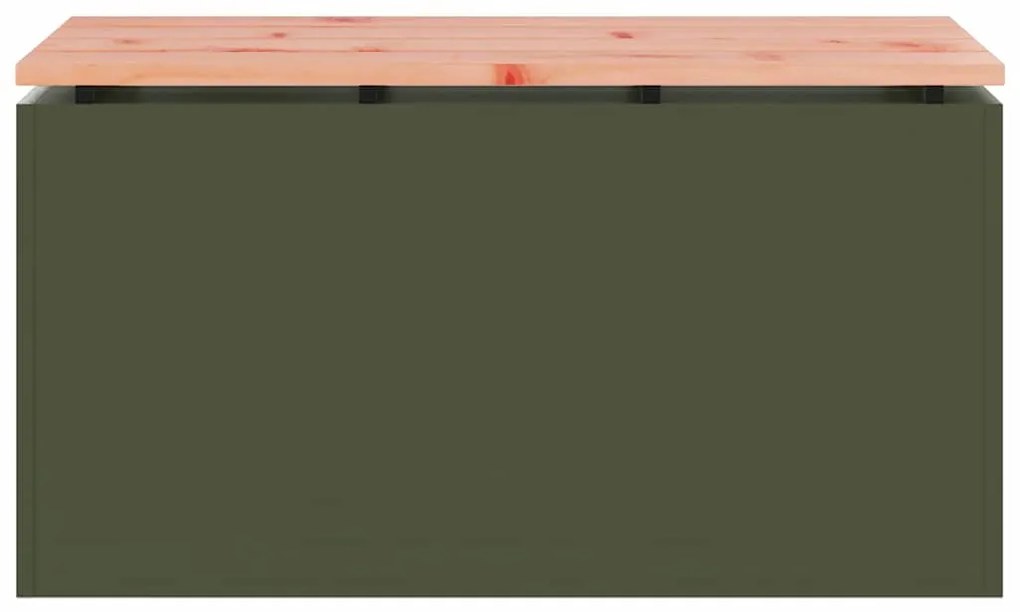 vidaXL Παγκάκι κήπου Λαδί 80 x 40 x 43 εκ Ατσάλι