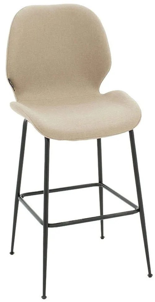 Σκαμπό Μπαρ Impel 029-000188 46x51x99cm Beige-Black
