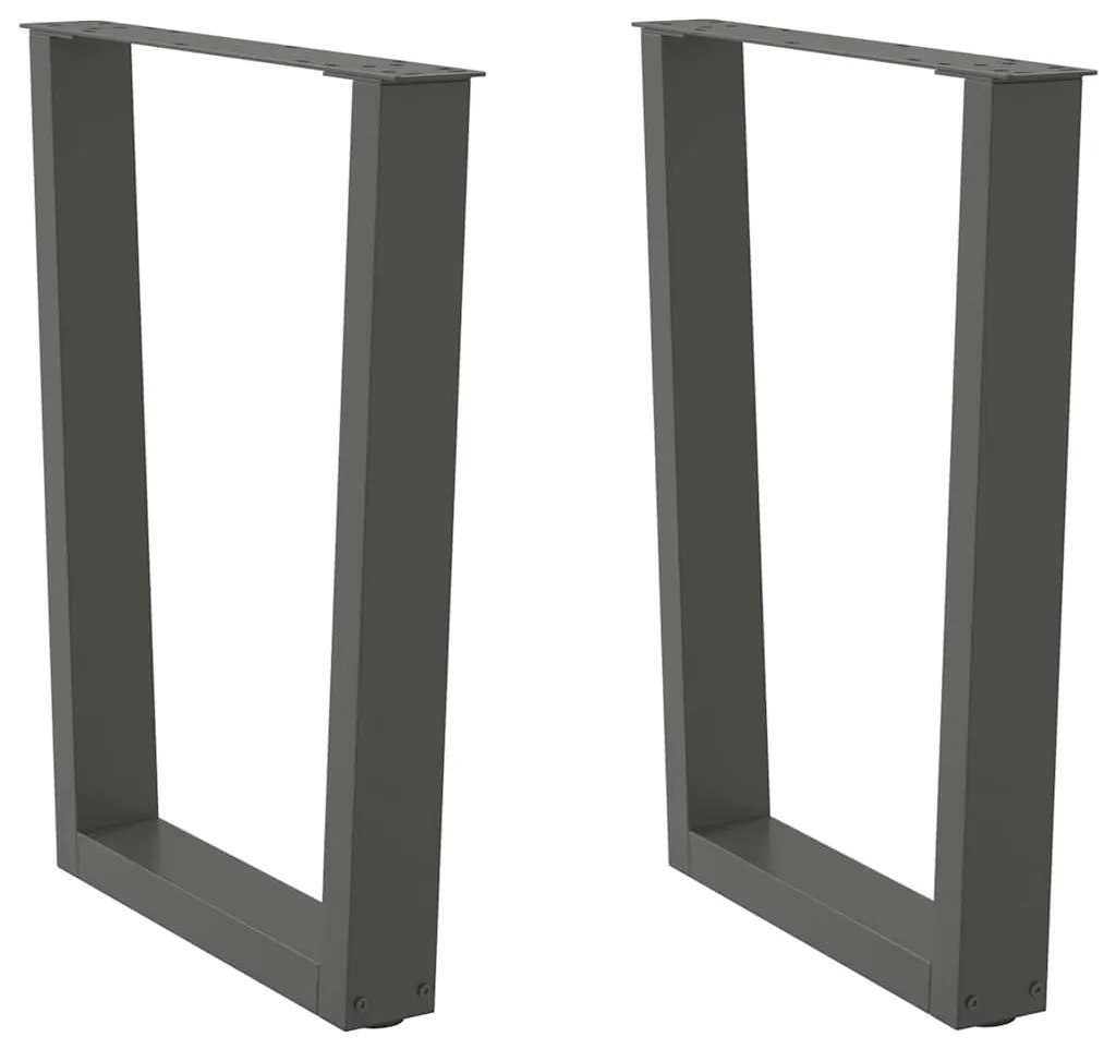 Πόδια Τραπεζαρίας Σχήματος V 2 τεμ. Ανθρακί 60x(72-73,3) εκ. Ατσάλι