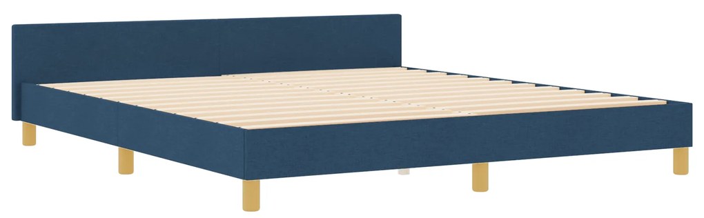 vidaXL Σκελετός Κρεβατιού με κεφαλάρι Μπλε 180 x 200 cm ύφασμα