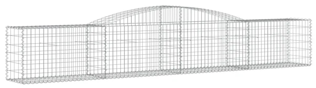 vidaXL Συρματοκιβώτια Τοξωτά 5 τεμ. 400x50x60/80 εκ. Γαλβαν. Ατσάλι