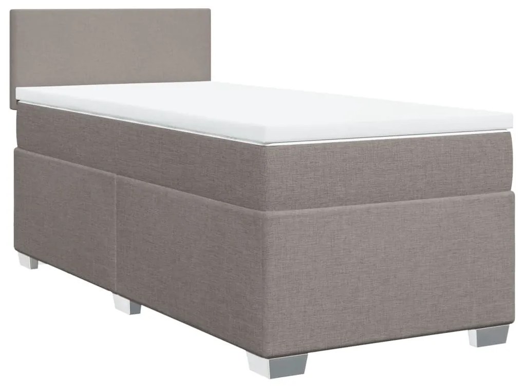 ΚΡΕΒΑΤΙ BOXSPRING ΜΕ ΣΤΡΩΜΑ TAUPE 90X190 ΕΚ.ΥΦΑΣΜΑΤΙΝΟ 3288040