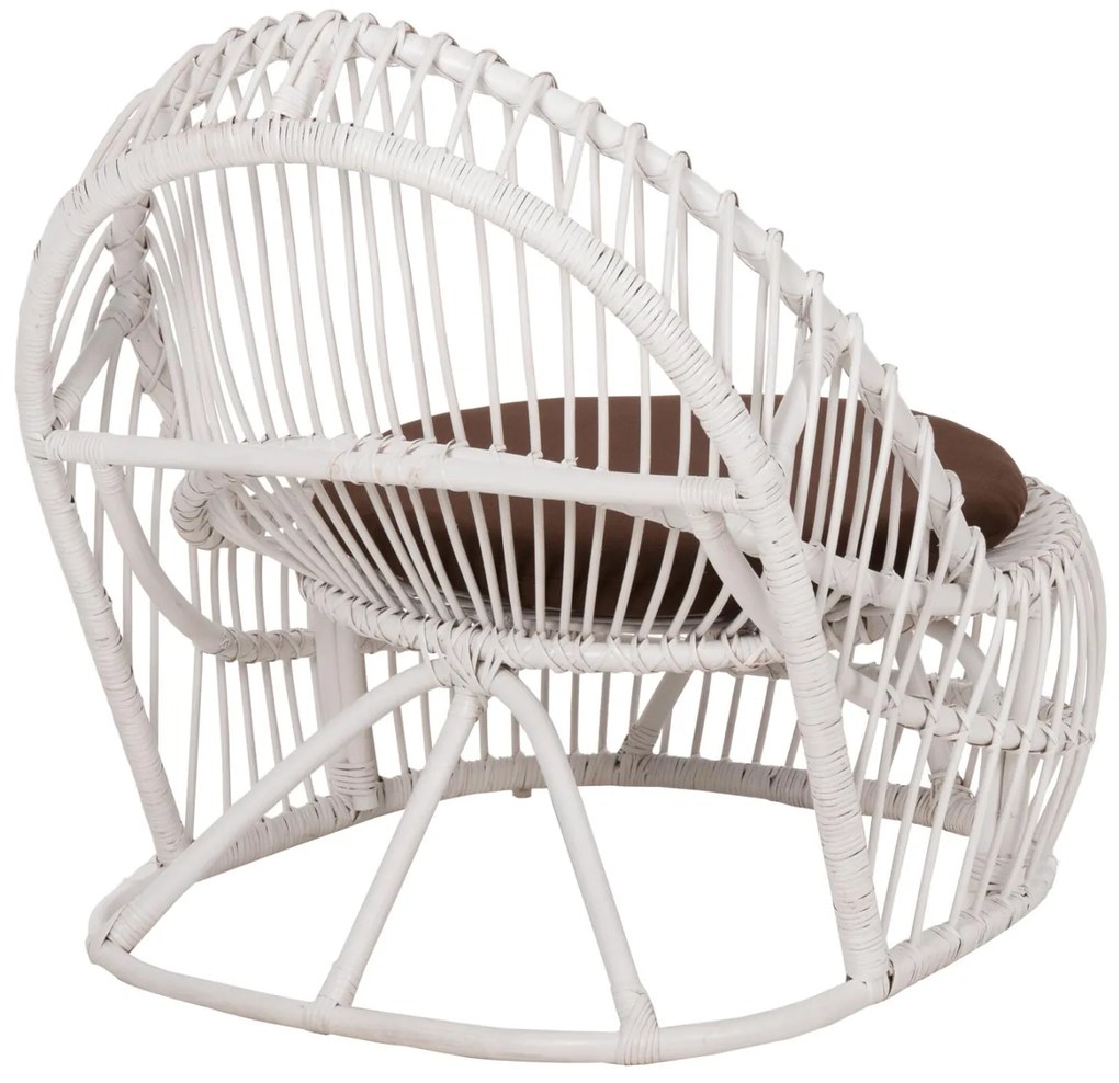 Καρέκλα - Πολυθρόνα ENTROPY C9840.02 Φυσικό Rattan με Καφέ Μαξιλάρι 80x97x85Υεκ. 80x97x85 εκ.