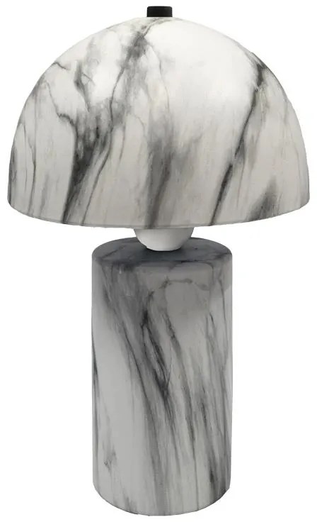 Επιτραπέζιο φωτιστικό Euphore Inart E27 λευκό μαρμάρου κεραμικό Φ18x29εκ 18x18x29 εκ.