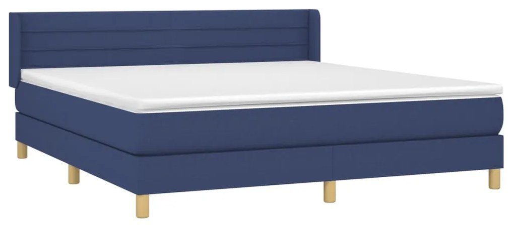 ΚΡΕΒΑΤΙ BOXSPRING ΜΕ ΣΤΡΩΜΑ ΜΠΛΕ 160X200 ΕΚ. ΥΦΑΣΜΑΤΙΝΟ 3130367