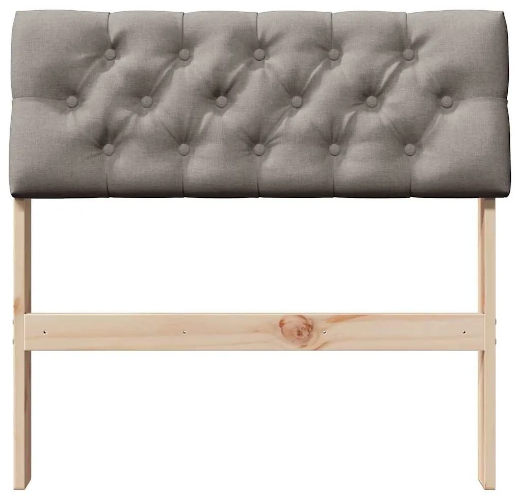 vidaXL Ταπετσαρισμένο κεφαλάρι Taupe 80 cm Στερεά ξυλεία πεύκου