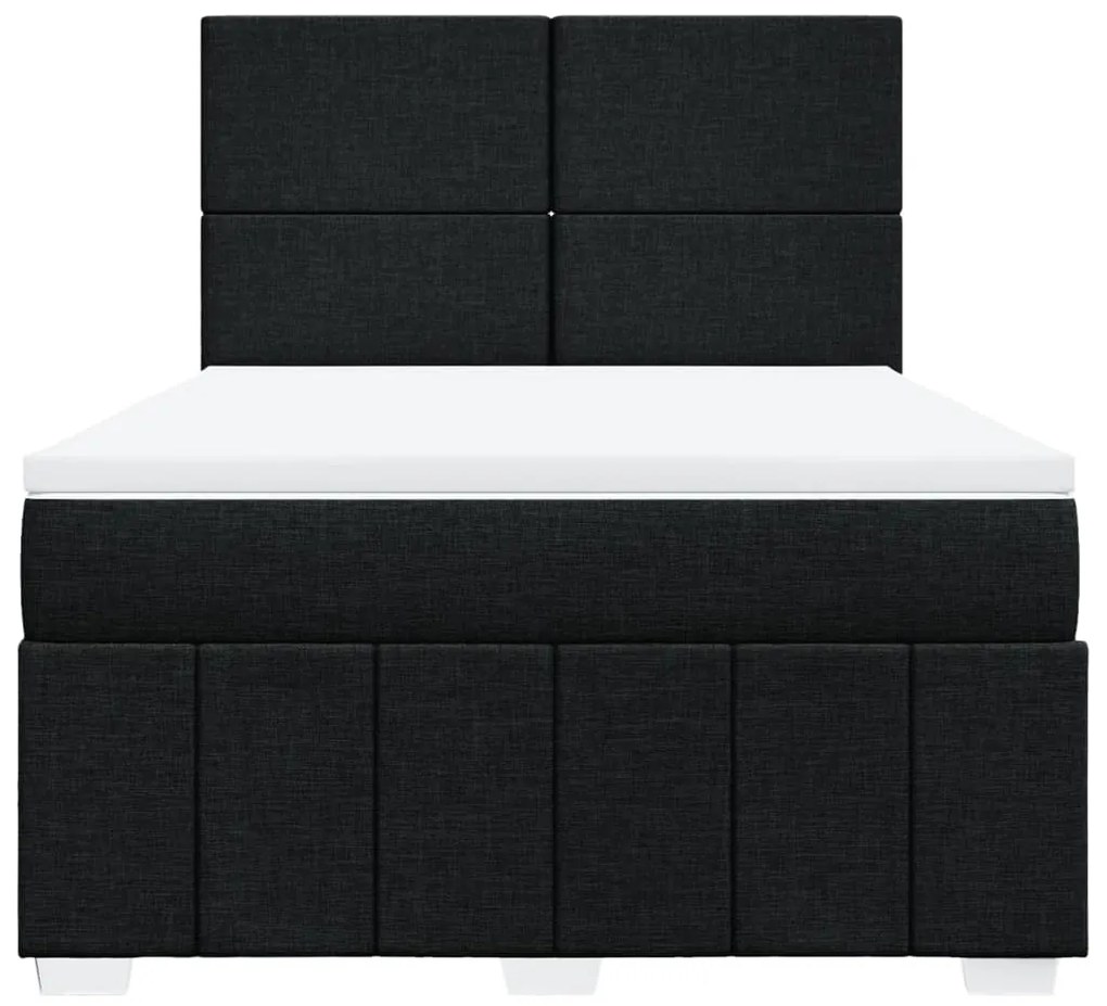 ΚΡΕΒΑΤΙ BOXSPRING ΜΕ ΣΤΡΩΜΑ ΜΑΥΡΟ 160X200 ΕΚ. ΥΦΑΣΜΑΤΙΝΟ 3291714