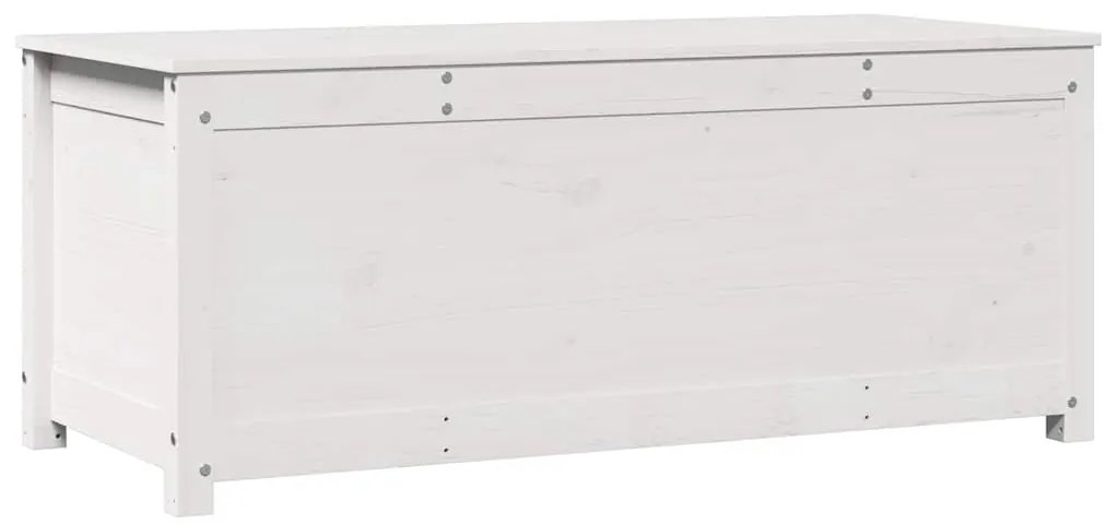 vidaXL Κουτί Αποθήκευσης Λευκό 80x40x45,5 εκ από Μασίφ Ξύλο Πεύκου