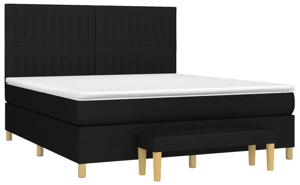 ΚΡΕΒΑΤΙ BOXSPRING ΜΕ ΣΤΡΩΜΑ ΜΑΥΡΟ 180X200 ΕΚ. ΥΦΑΣΜΑΤΙΝΟ 3137335