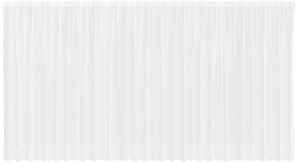 vidaXL Κουρτίνα Δαντέλας με κουρτίνες Λευκό 750 x 220 εκ. Πολυεστέρας