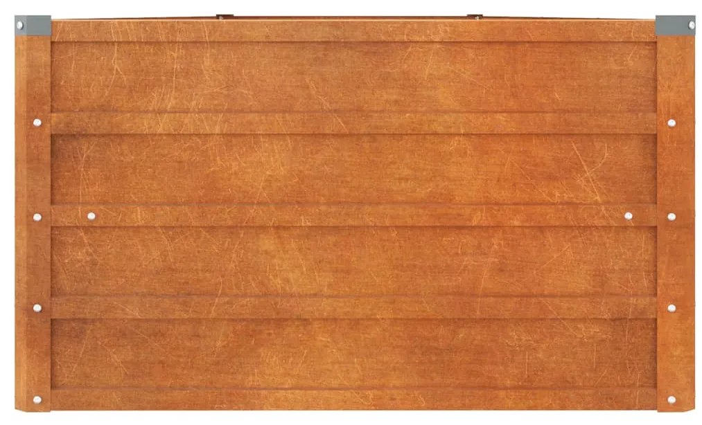 vidaXL Ζαρντινιέρα Σκουριασμένο 400x80x45 εκ. Ατσάλι Σκληρυθέν Αέρα