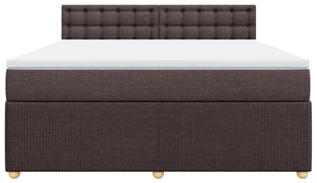 ΚΡΕΒΑΤΙ BOXSPRING ΜΕ ΣΤΡΩΜΑ ΣΚΟΥΡΟ ΚΑΦΕ 180X200 ΕΚ ΥΦΑΣΜΑΤΙΝΟ 3289852