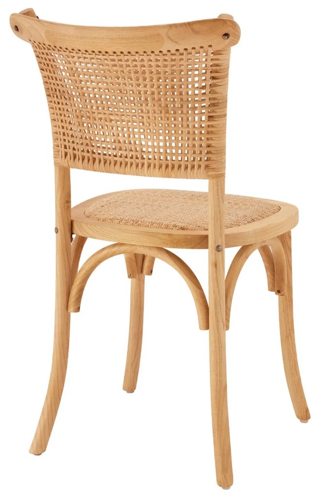 Καρέκλα LIBERTY Ξύλινη με Πλέξη Rattan σε Φυσικό 49x54x89εκ. 49x54x89 εκ.