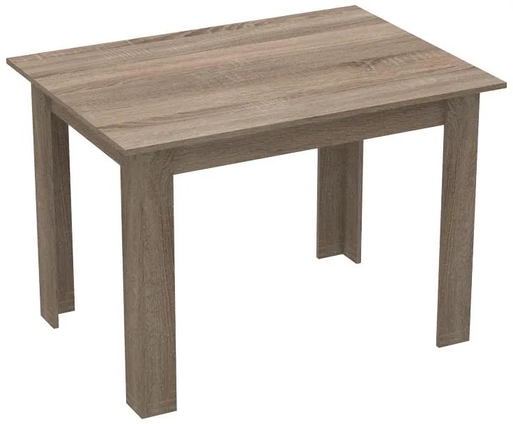 Σετ Τραπεζαρία Manka-Ezra σετ 5τεμ σε sonoma truffle-μαύρη απόχρωση 110x80x77εκ 110x80x77 εκ.