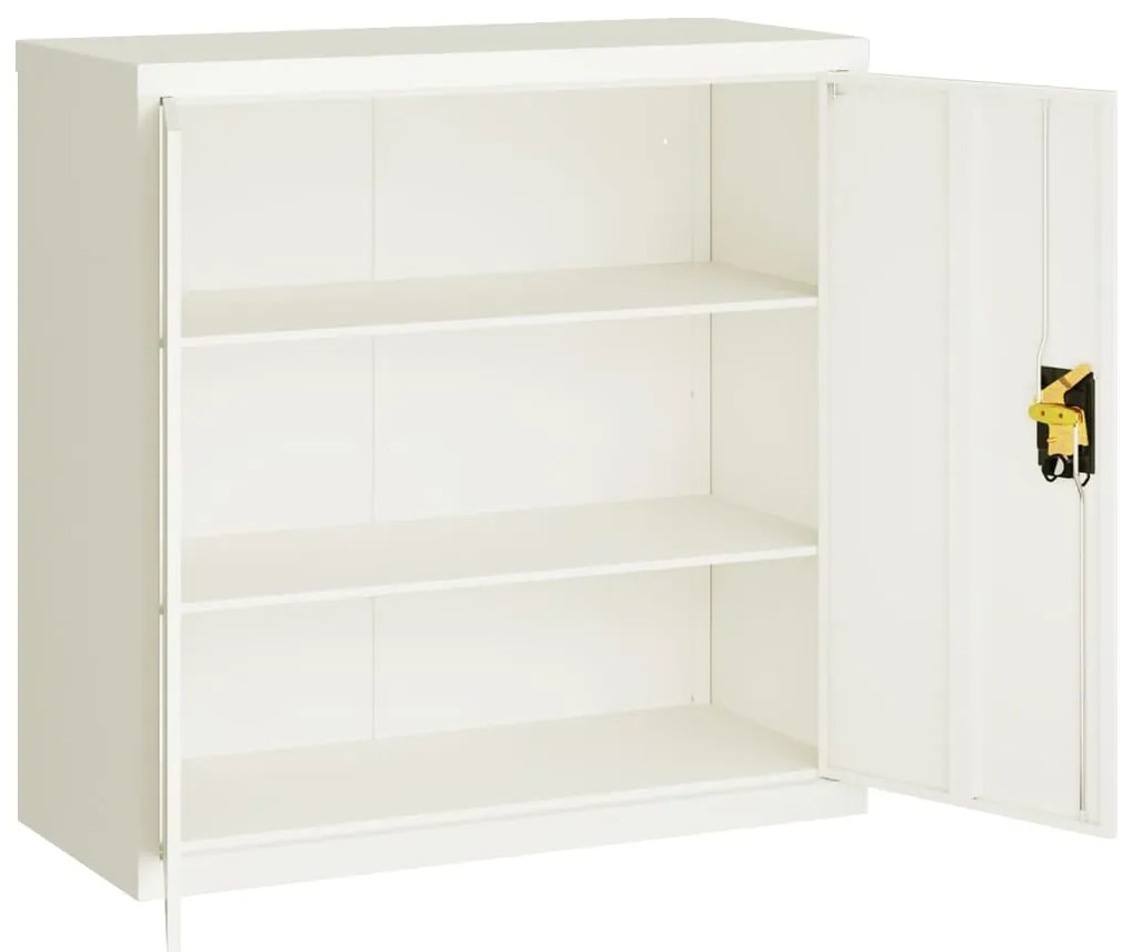 vidaXL Αρχειοθήκη Λευκή 90 x 40 x 90 εκ. από Ατσάλι