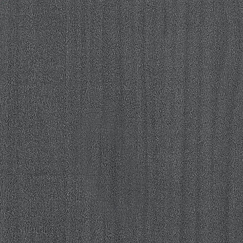 Πλαίσιο Κρεβατιού Γκρι 100 x 200 εκ. από Μασίφ Ξύλο Πεύκου - Γκρι