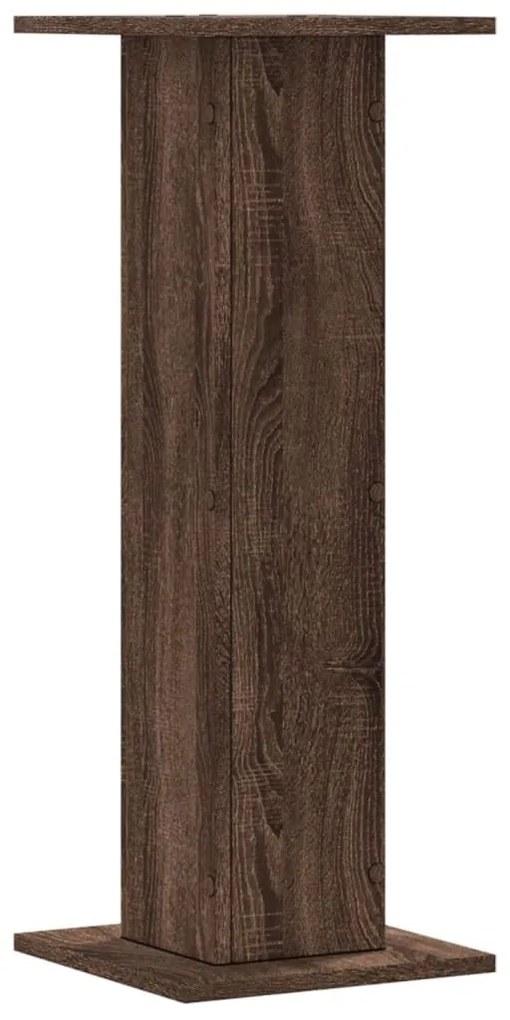 vidaXL Βάσεις Ηχείων 2 Τεμ. Καφέ Δρυς 30x30x80 εκ. Επεξεργασμένο Ξύλο