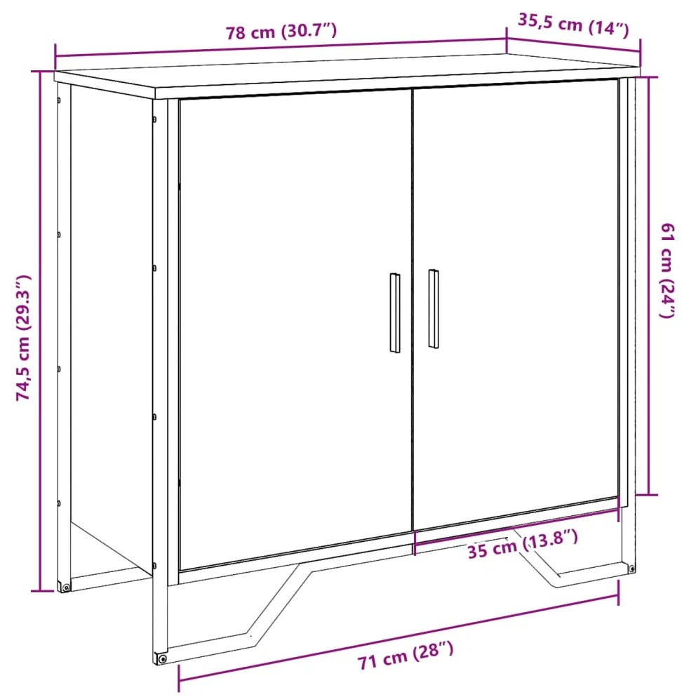 ΜΠΟΥΦΕΣ ΚΑΦΕ ΔΡΥΣ 78X35,5X74,5 ΕΚ. ΑΠΟ ΕΠΕΞΕΡΓΑΣΜΕΝΟ ΞΥΛΟ 848543