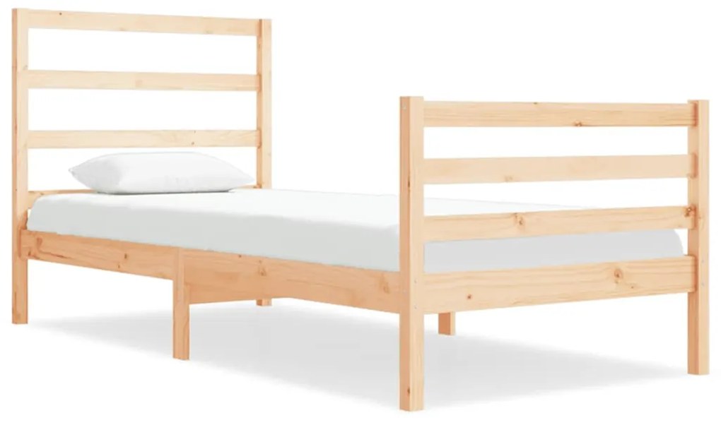vidaXL Πλαίσιο Κρεβατιού 75x190 εκ. από Μασίφ Πεύκο 2FT6 Small Single