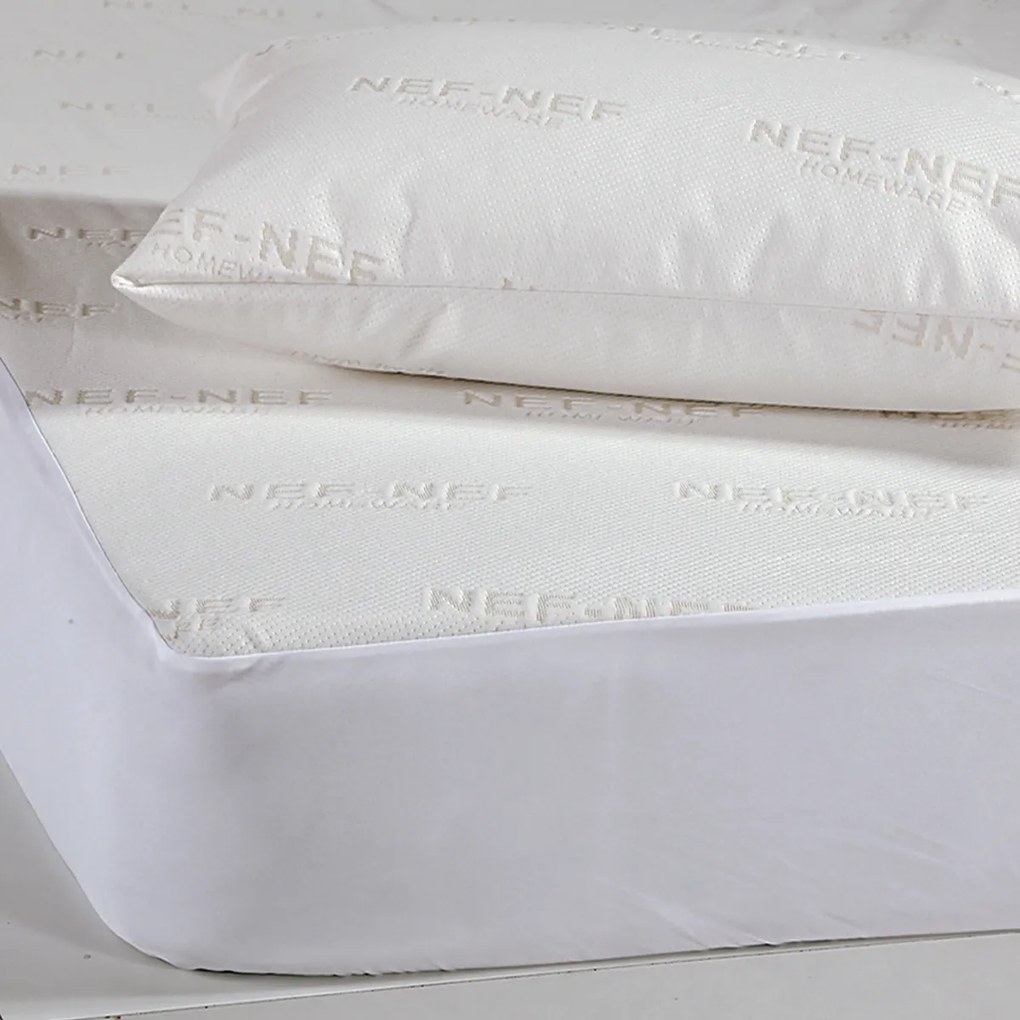 Κάλυμμα Στρώματος King Size (180x200+30) Αδιάβροχο Nef-Nef Homeware Ζακάρ &amp; PU