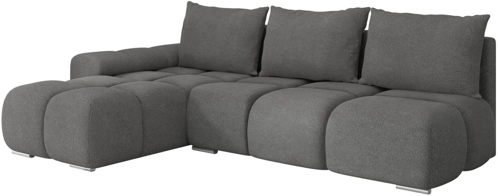 Γωνιακός καναπές Bestii-Gkri Skouro-Αριστερή - 270.00Χ183.00Χ85.00cm