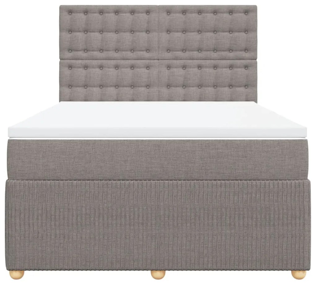 ΚΡΕΒΑΤΙ BOXSPRING ΜΕ ΣΤΡΩΜΑ TAUPE 140X200 ΕΚ. ΥΦΑΣΜΑΤΙΝΟ 3294397