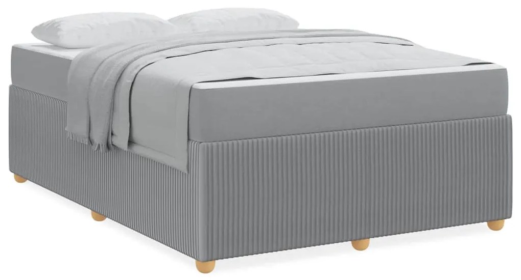 vidaXL Σκελετός Κρεβατιού Άλλο Ανοιχτό γκρι 140 x 200 cm ύφασμα