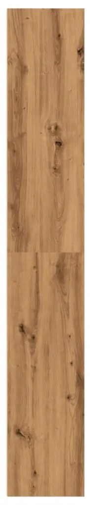 Βιβλιοθήκη Αρτισιανή Δρυς 40x30x189 εκ. από Επεξεργασμένο Ξύλο 857893